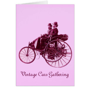 Treffen von Oldtimern, lila rosa violett weiß