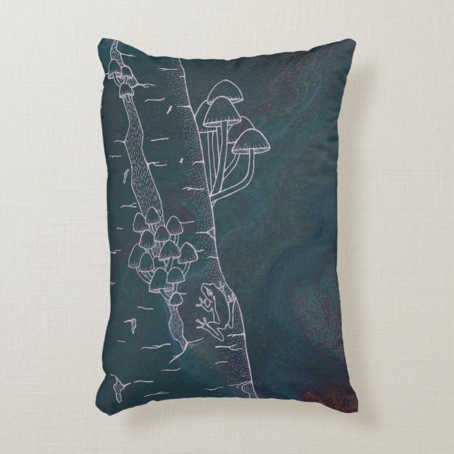 Treffen von Pilgern auf der Croaker-Post Dekokissen (Vorderseite(Vertikal))