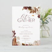 Treffen wir Erntedank-Dinner-Einladung Einladung (Stehend Vorderseite)