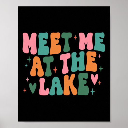 Treffen wir uns am See Lustiger See-Ausflug Campin Poster (Vorne)