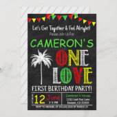 Treffen wir uns, eine Liebe erste Geburtstagsparty Einladung (Vorne/Hinten)