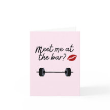 Treffen wir uns im Bar Funny Gym Valentinstagskart