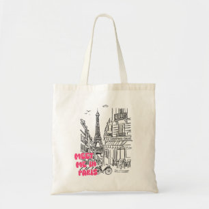 Treffen wir uns in Paris – Eiffelturm & Kaffeestub Tragetasche
