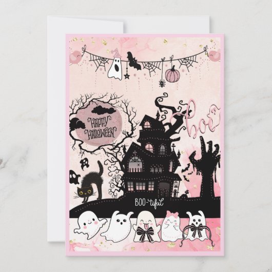 "Treffen wir uns" Kinder Halloween-Trick oder -Beh Einladung (Vorderseite)