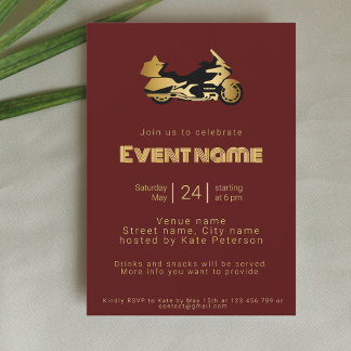 Treffen zum Thema Rotes Party von Motorcy Einladung