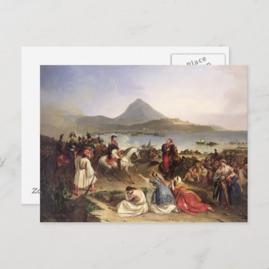 Treffen zwischen General Nicolas Joseph Maison Postkarte (Vorne/Hinten)