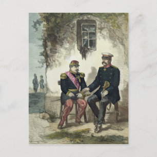 Treffen zwischen Otto von Bismarck und Napoleon Postkarte