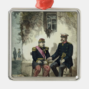 Treffen zwischen Otto von Bismarck und Napoleon Silbernes Ornament