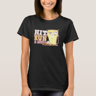 Treffer Laufen & Stehlen Baseballschläger Katze Lu T-Shirt