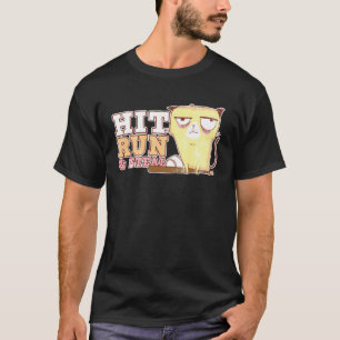 Treffer laufen & stehlen Baseballschläger Katze Sp T-Shirt