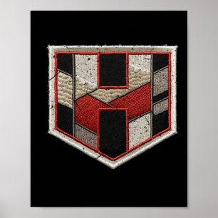 Treffer-Serie Softll Home Plate Patch Poster