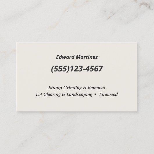 Trefferdienst und -entfernung | Stempelschleifen Visitenkarte (Rückseite)