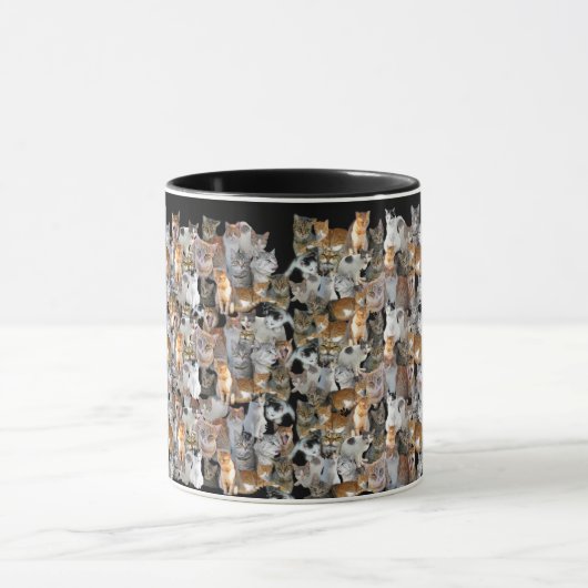 Treffpunkt für Katzen - Collage Tasse (Zentrum)