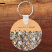 Treffpunkt für Katzen - niedlich Schlüsselanhänger (Rückseite)