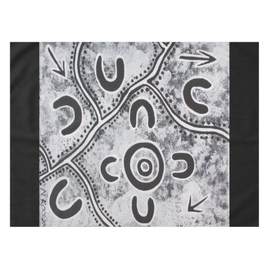 Treffpunkt Grey Tablecloth Tischdecke (Vorderseite (Horizontal))