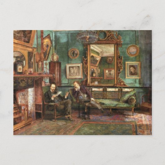 Treffry Dunn Rossetti & Dunton bei 16 Cheyne Walk Postkarte (Vorderseite)