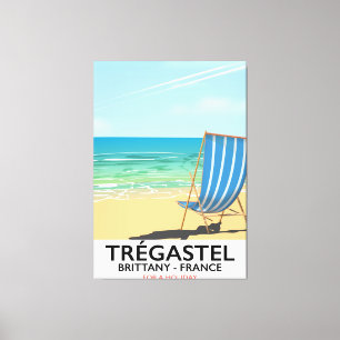 Trégastel, Bretagne Frankreich Strandurlaub Poster Leinwanddruck