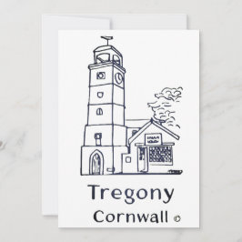 Tregony clocktower card dankeskarte