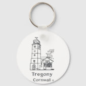 Tregony Clocktower Keyring Schlüsselanhänger (Vorderseite)