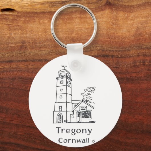 Tregony Clocktower Keyring Schlüsselanhänger (Vorderseite)
