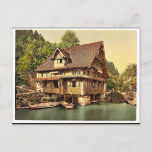 Treib, Chalet am See, Vierwaldstättersee, Schweiz Postkarte