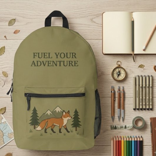 Treib deine Abenteuerlust Fuchs Bedruckter Rucksack