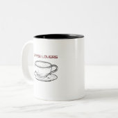 Treib deinen Tag: Kaffee Inspiriere Zweifarbige Tasse (Vorderseite Links)