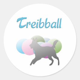 Treibball Runder Aufkleber
