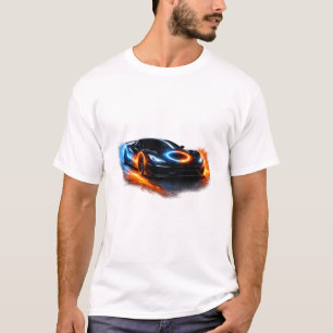 Treibe das Feuer Neon-Sportwagen T-Shirt