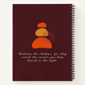 Treibe das Feuer rot und schwarz. Notizblock (Rückseite)