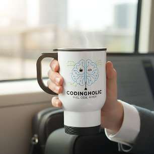 Treibe dein Gehirn - Coding-Süchtiger Entwickler Reisebecher