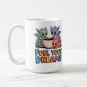 Treibe deine Träume Drachen Kaffeetasse (Links)