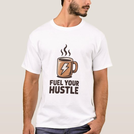 Treibe deinen Antrieb Kaffeetasse Blitz Design T-Shirt (Vorderseite)