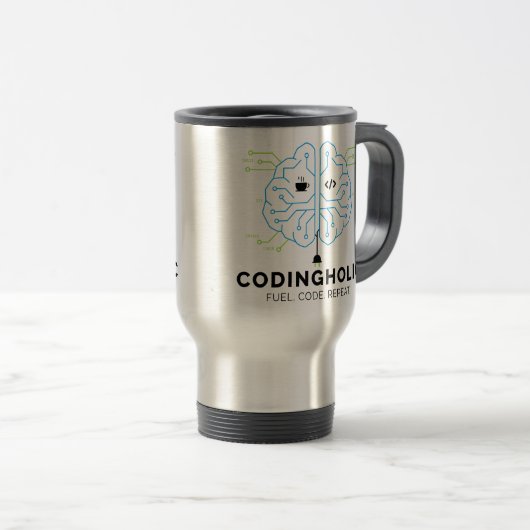 Treibe Deinen Geist Coding-Süchtiger Programmierer Reisebecher (VorderseiteRechts)