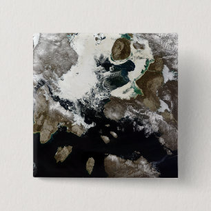 Treibeis und Sediment sichtbar in Nunavut, Kanada Button