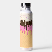 Treibende Eiscreme Sprinkles Waffelkronenmonogramm Trinkflasche (Rechts)