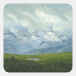 Treibende Wolken Quadratischer Aufkleber
