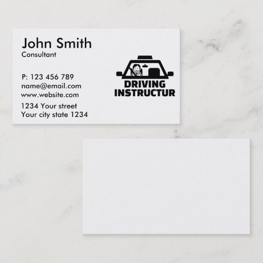 Treibender Lehrer Visitenkarte (Vorne/Hinten)