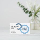 Treiber für den Austausch von Blue Tire Circles Visitenkarte (Stehend Vorderseite)