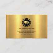 Treiber für den Minimalistischen Gold Textur Black Visitenkarte (Rückseite)