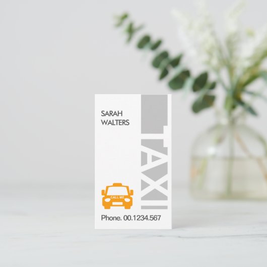 Treiber für den senkrechten grauen TAXI-Signage-Ta Visitenkarte (Stehend Vorderseite)