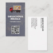 Treiber für die Lebensmittellieferung | QR-Code Visitenkarte (Vorne/Hinten)