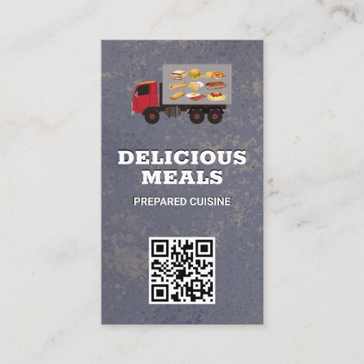 Treiber für die Lebensmittellieferung | QR-Code Visitenkarte (Vorderseite)