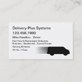 Treiber für die Lieferung von Lebensmitteln Visitenkarte (Vorderseite)