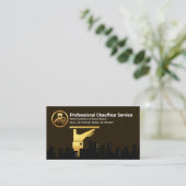 Treiber für die Silhouette des Serving Plate City Visitenkarte (Stehend Vorderseite)