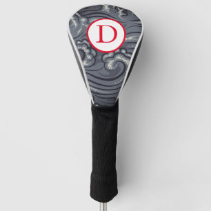 TREIBER GOLF HEAD COVER JAPANESE WAVES DIY INITIAL HEADCOVER