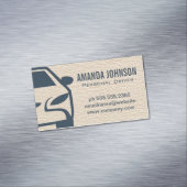 Treiber | Lederuntergrund Magnetische Visitenkarte (Beispiel)