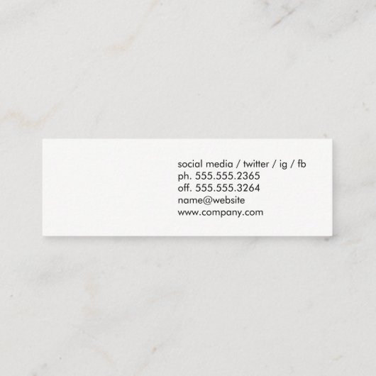 Treiber Mini Visitenkarte (Rückseite)