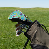 Treiberabdeckung für Funky Blue Circles Golf Headcover (In SItu)