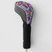 Treiberabdeckung für Funky Lila Circles Golf Headcover (angewinkelt)